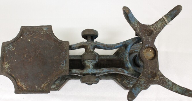 Metal table scales - Balance and plate. Dish not available