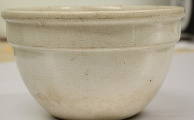 Small white ceramic mixing bowl