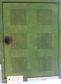 Front view of meat safe with scale in centimetres