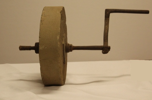 Side view of grinding stone