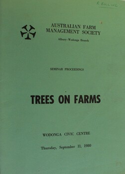 Trees on Farms  Seminar proceedings - front cover