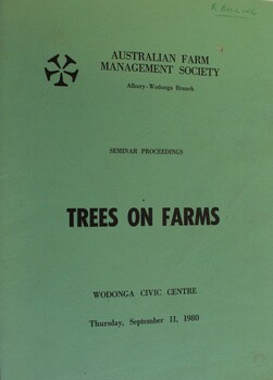 Trees on Farms  Seminar proceedings - front cover