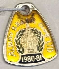 Yellow Membership Badge Albury S.S.& A. Club 1980 -81