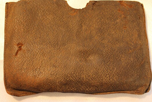 Brown leather pocket book wallet