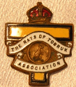 A small tie pin representing the Rats of Tobruk Association