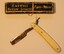 Small Personal Razor and box with gold writing