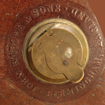 Tape showing brass winder and Rabone's brand, No. 401 and length 66 FT