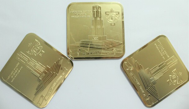 Set of 3 Canberra Tobruk Memorial coasters