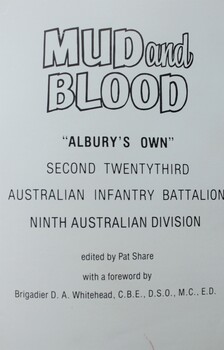 Title page of "Mud and Blood"