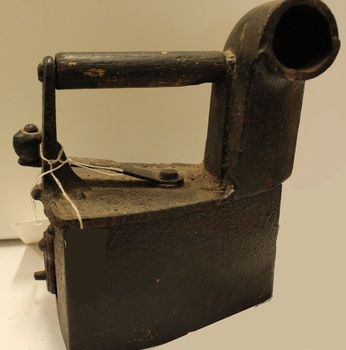  Charcoal Iron side view showing funnel