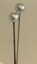 A pair of hat pins with faux silver heads.