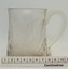 Etched glass mug with scale in centimetres