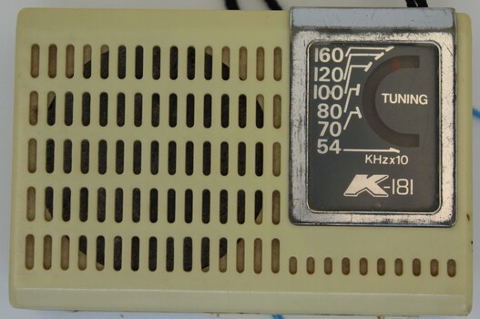 K-181 Transistor Radio front view with tuning dial