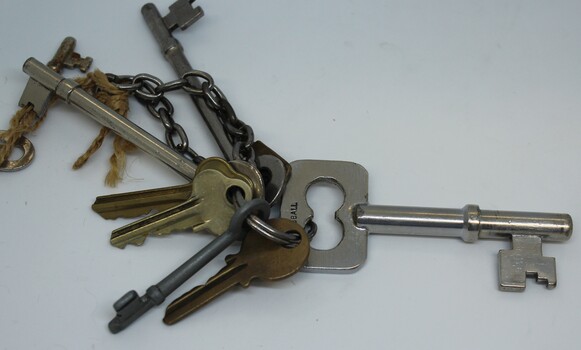 Wodonga Police Cell door key and assorted keys 