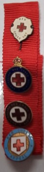 A variety of Red Cross Badges to commemorate Red Cross Day