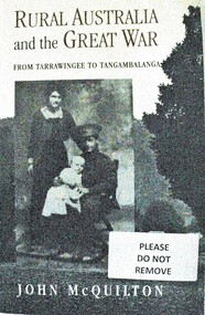 Cover - Rural Australia and the Great War featuring a soldier with his wife and infant.