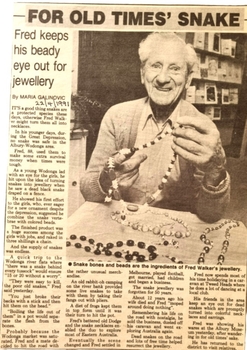 Article from Border Mail including comments from Fred Walker