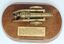 Commemorative award top view showing information plaque about cannon