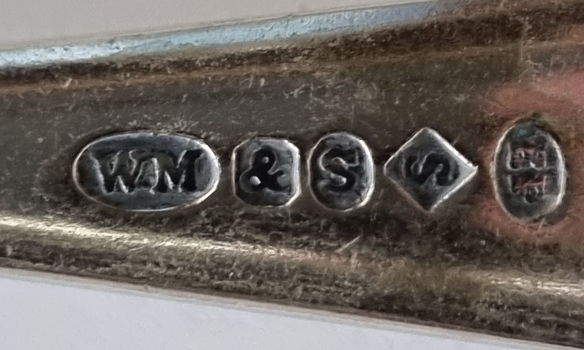 Hallmark of WM & S on the back of spoon 2