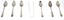 6 sugar spoons and sugar tongs