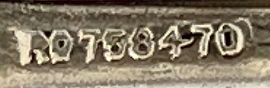 Registered No. Rd 758470 on forks