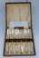 Set of 6 cake forks in a box with apricot lining