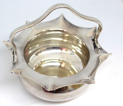 Silver sugar bowl