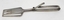Electroplated silver bread tongs with one hinged side