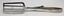 Side view of tongs showing position of hallmark