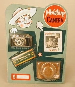 Advertisement for Baby Max camera, case and film 
