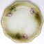 Saucer with gold edging, hand painted floral design and embossed floral