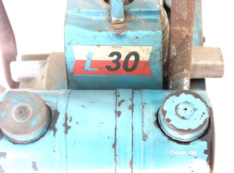 Lombard L-30 Chainsaw - back showing Logo