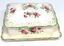 Floral designed lidded fine china cheese plate