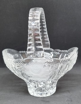 A small crystal basket from this set. It could be used as a fruit bowl.