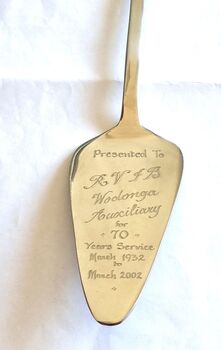 RVIB Wodonga Auxiliary  Award for 70 Years Service 