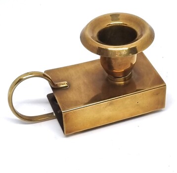 Brass Candle and Matchbox holder with loop handle