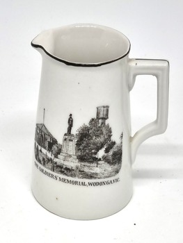 Souvenir Cream Jug - Soldiers' Memorial, Wodonga 