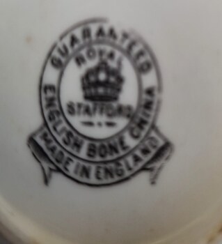 Royal Stafford Maker's Mark underneath cup