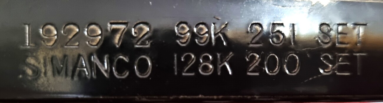 Knee bar serial number to order replacement if required