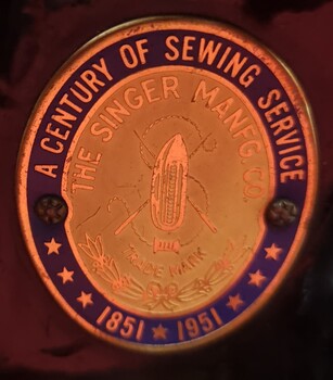 Singer electric sewing machine - Century Badge