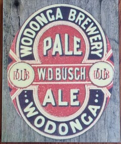 Poster Wodonga Brewery Pale Ale featuring W.D. Busch Pale Ale