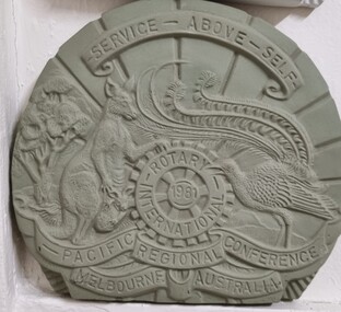 Green Plaque designed for 1981 Rotary International Pacific Region Conference