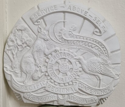 White Plaque 1981 Rotary International Pacific Region Conference