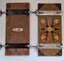 Flower Press showing the back and front and open catches.