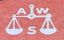 Alcoso company logo showing a set of scales and the initials A, W, S