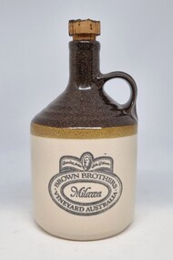 Earthenware jug showing the logo of the Brown Brothers Vineyard