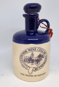  A blue and beige Clydeside Wine Cellar Ceramic Jug