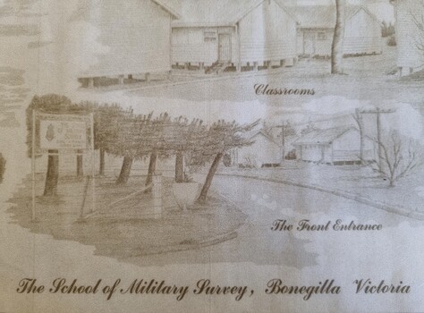 Section showing sketch of the front entrance
