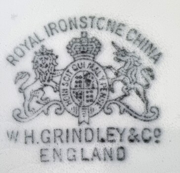 Maker's mark of W. H. Grindley & Co. on jug