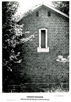 Wall of the Powder Magazine showing slot windows
